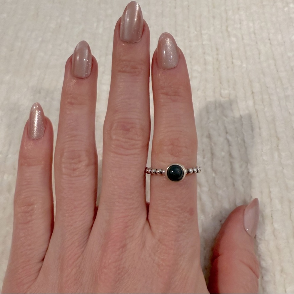 RETIRED Authentic Pandora Grey Moonstone Bubble Ring